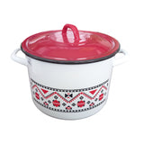 Oala cu capac, motiv Traditional cu Flori, 24x17 cm, 5l