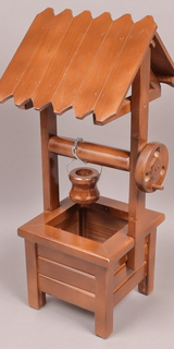 Decoratiune Rustica pentru Gradina, Fantana, Lemn, 65x27x24 cm