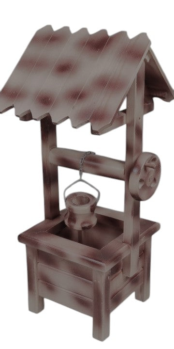 Decoratiune Rustica pentru Gradina, Fantana, Lemn, 90x33x33 cm
