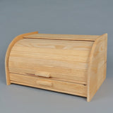 Cutie pentru Paine cu Tocator si Sertar din Lemn, 41x28x21cm
