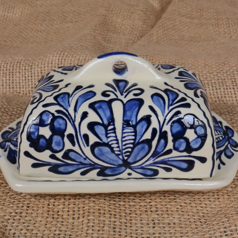 Suport de unt din ceramica pictat manual Traditional - ceramică de Corund , 19x12x8 cm