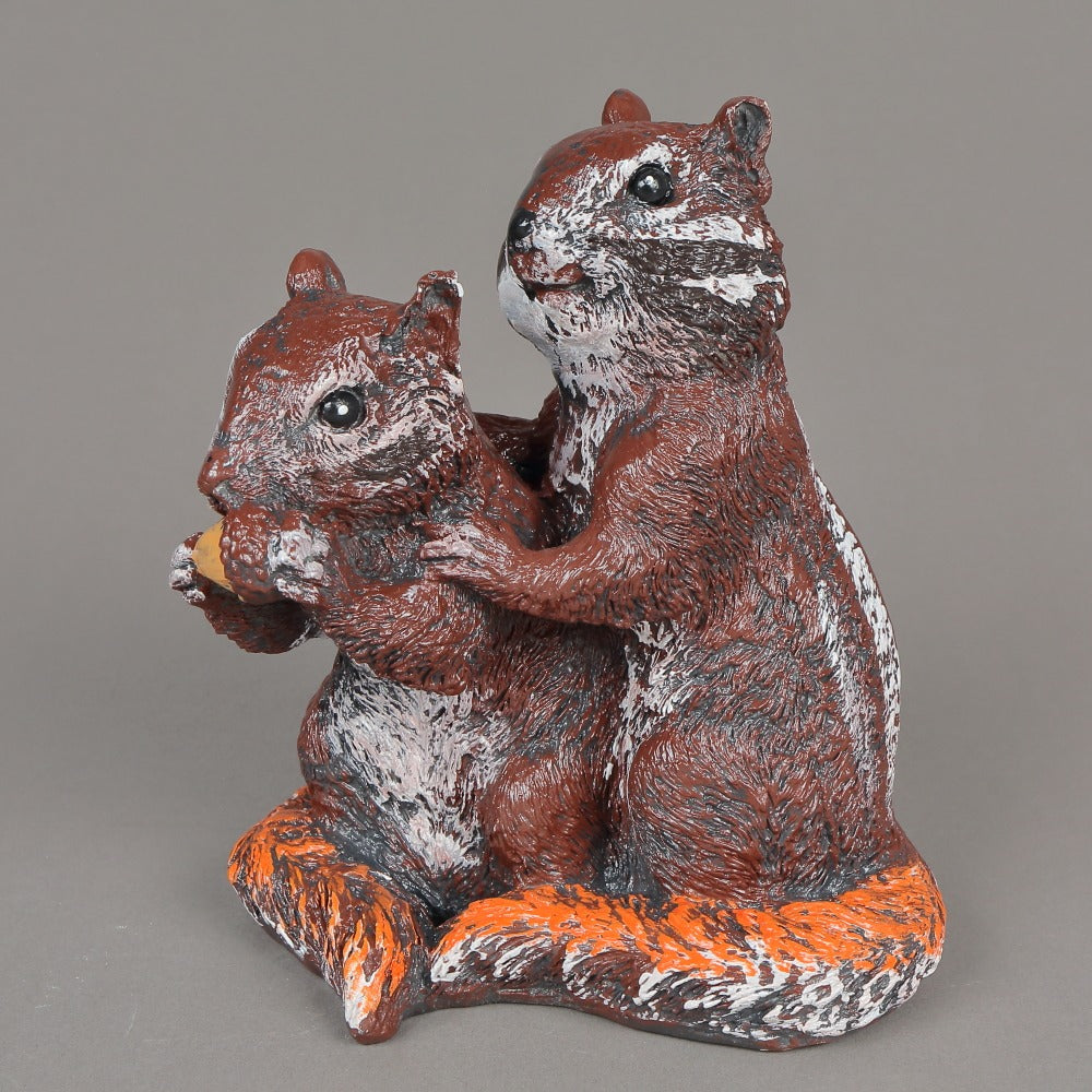 Figurina decorativa Pereche de veverite, ceramica pictata , 20 cm