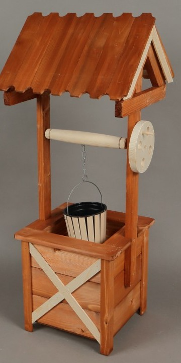 Decoratiune Rustica pentru Gradina, Fantana, Lemn, 90x33x33 cm