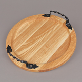 Tava lemn , manere fier forjat,30 cm