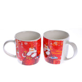 Set 2 Cani din Ceramica Merry Christmas 200 ml, cutie suport