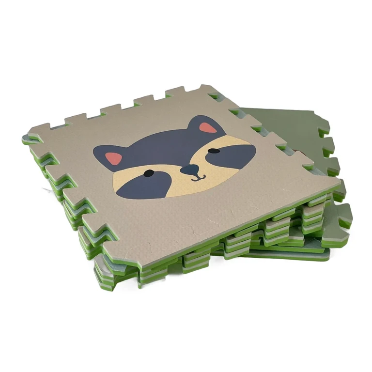 Set 9 Covorase Puzzle cu Animale, 31x31 cm, Educative, Antiderapante