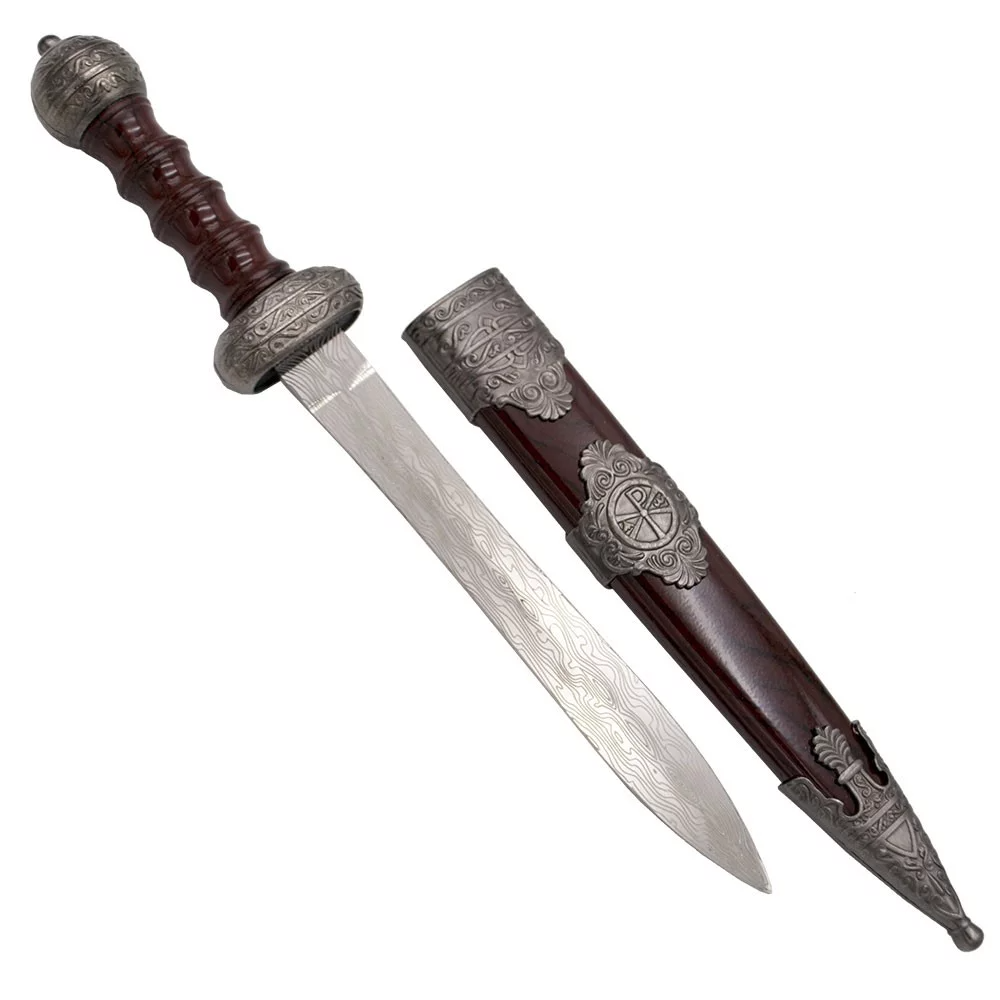 Pumnal Medieval Decorativ, cu Teaca, Inox/Plastic , Cutie Inclusa