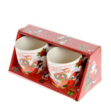 Set 2 Cani din Ceramica Merry Christmas 200 ml, cutie suport