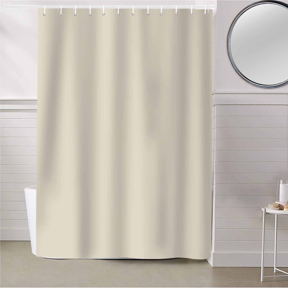 Perdea pentru dus sau cada, cu 12 inele incluse, fixare pe bare,Color, 180 x 180 cm