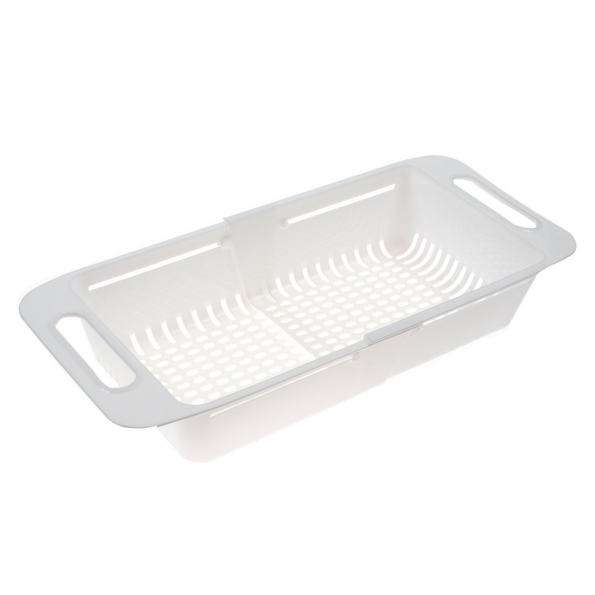 Picurator pentru chiuveta, extensibil, plastic, alb, 31.5 x 20 x 8 cm