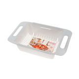 Picurator pentru chiuveta, extensibil, plastic, alb, 31.5 x 20 x 8 cm