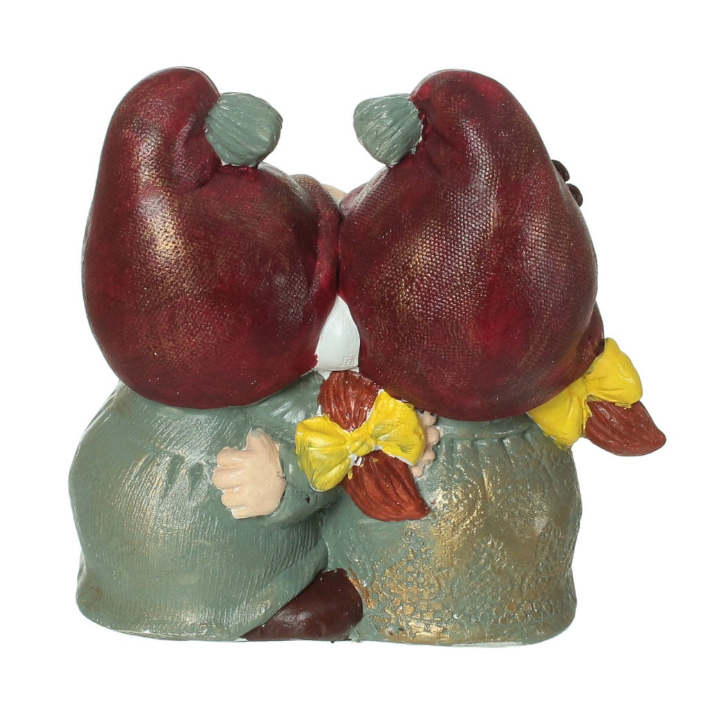 Figurina / Decoratiune pictata manual,rasina, Spiridusi , 20.5 cm