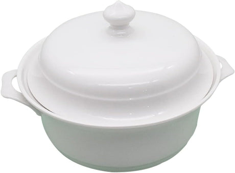 Bol pentru supa cu manere , Portelan , 2.5 L