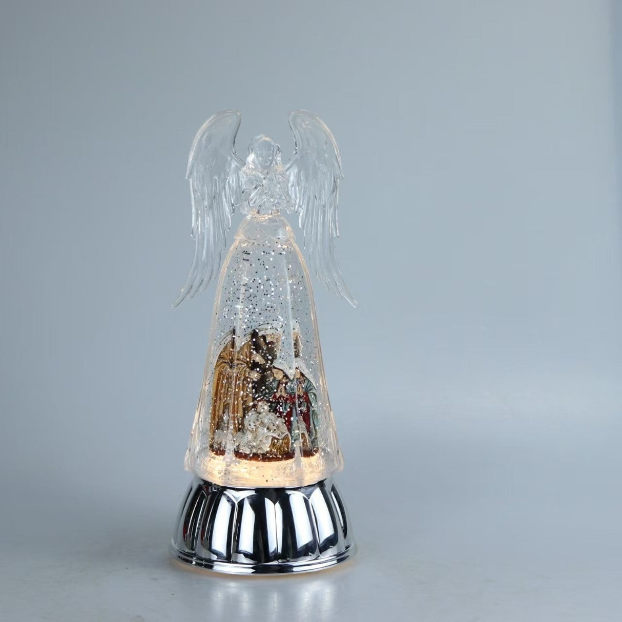 Decoratiune Inger transparent,lumina led , 25 cm