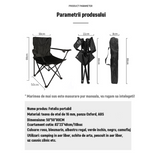 Scaun camping pliabil,52x52x80 negru