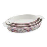 Set 3 Tavi ceramica cu manere, Model Floral