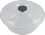 Vas rotund transparent cu capac,plastic,7/10.5 Litri