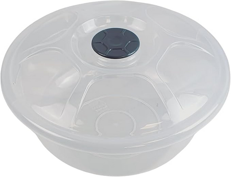 Vas rotund transparent cu capac,plastic,7/10.5 Litri