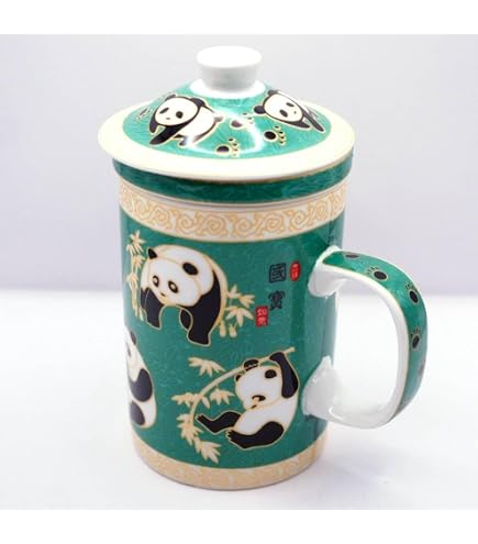 Cana ceai cu infuzor si capac,300 ml, ceramică,diverse modele
