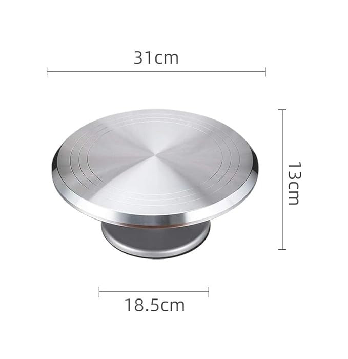 Platou cu Picior Rotativ pentru Tort, Aluminiu cu Picior Antiaderent, 30 cm