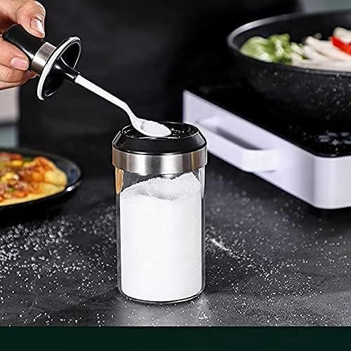 Set Oliviera 600 ml si 3 recipiente condimente cu lingurite 200 ml, sticla + plastic