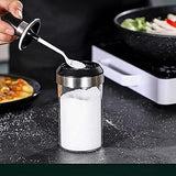Set Oliviera 600 ml si 3 recipiente condimente cu lingurite 200 ml, sticla + plastic
