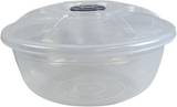 Vas rotund transparent cu capac,plastic,7/10.5 Litri
