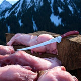 Cutit Profesional pentru Filetat si Taiat, Otel, Maner din lemn rosiatic, 31/ Lama 18 cm