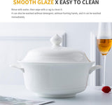 Bol pentru supa cu manere , Portelan , 2.5 L