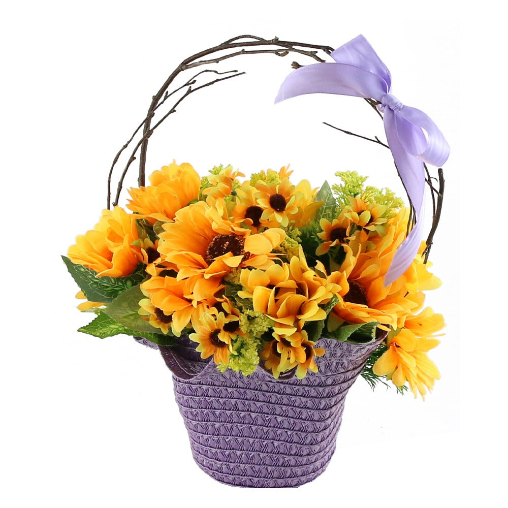 Aranjament floral cu floarea soarelui ,26 CM