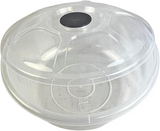 Vas rotund transparent cu capac,plastic,7/10.5 Litri