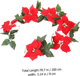 Ghirlanda cu Flori Decorative, Model Craciunita, 200 cm