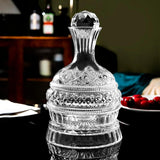 Decantor Elegant de Vin din Cristal, Realizat manual - Dozator de Vin rotativ, 1500 ml