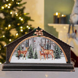 Decoratiune de Craciun, Casuta , LED, 15.5 cm