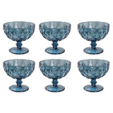 Set 6 cupe inghetata albastru-fumuriu , 300 ml