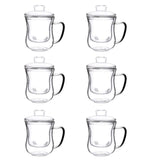 Set 6 Cani cu Infuzor pentru Ceai, Sticla Termorezistenta