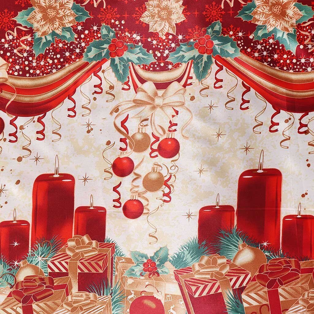 Fata de masa Craciun, 120x150cm, poliester rezistent, multicolor