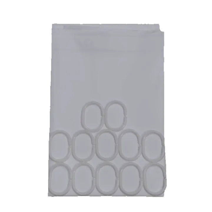 Perdea pentru dus sau cada, cu 12 inele incluse, fixare pe bare,Color, 180 x 180 cm