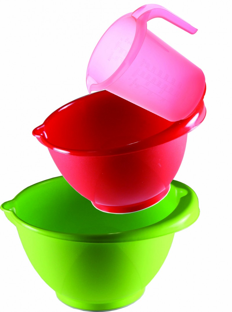 Set 2 boluri mixer 2+3 L si cana gradata de masurare 1L
