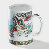 Cana ceai cu infuzor si capac,300 ml, ceramică, model