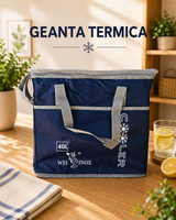 Geanta termica, Textil+Aluminiu, 45x21.5x38 cm