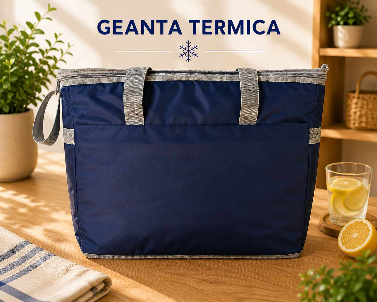 Geanta termica, Textil+Aluminiu, 45x21.5x38 cm