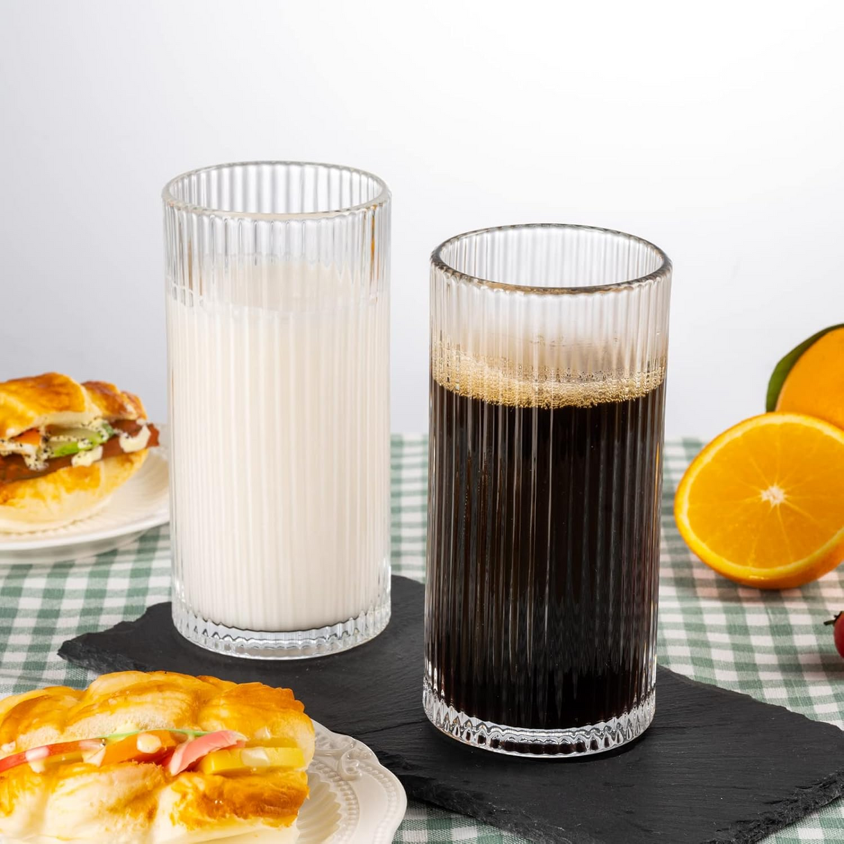 Set 6 pahare sticla pentru bauturi , 400 ml