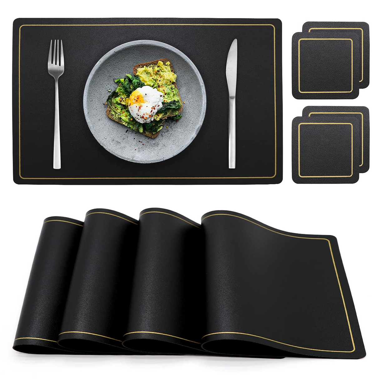 Set 6 Paduri/Suporturi pentru Farfurii, Plastic, 45*30 cm