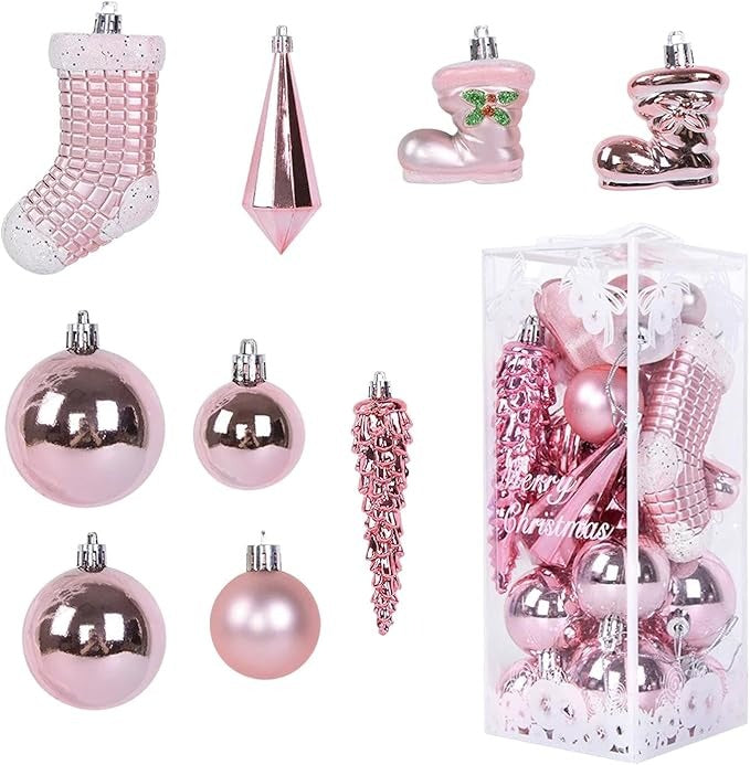 Set 21 de Ornamente Brad , Diverse Forme si Dimensiuni, Plastic