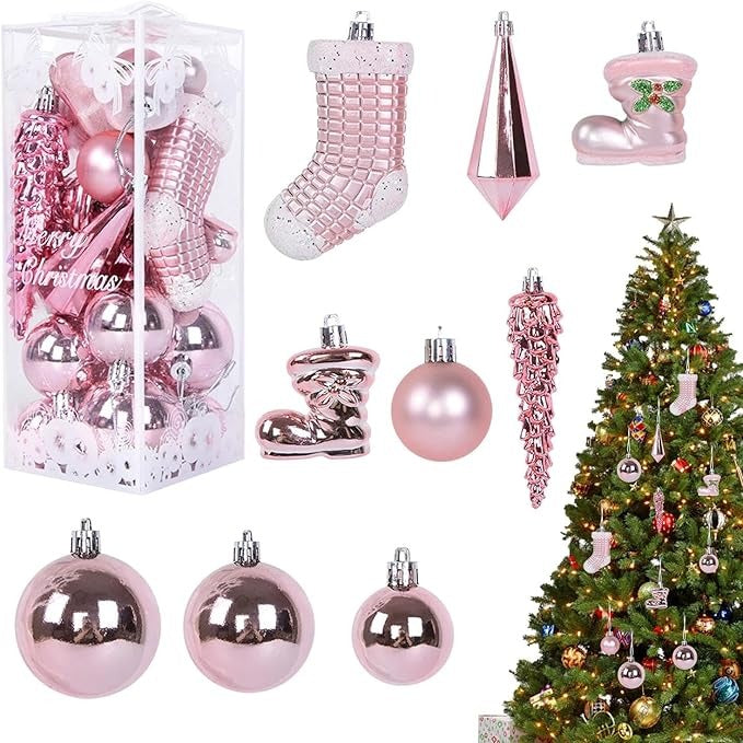 Set 21 de Ornamente Brad , Diverse Forme si Dimensiuni, Plastic