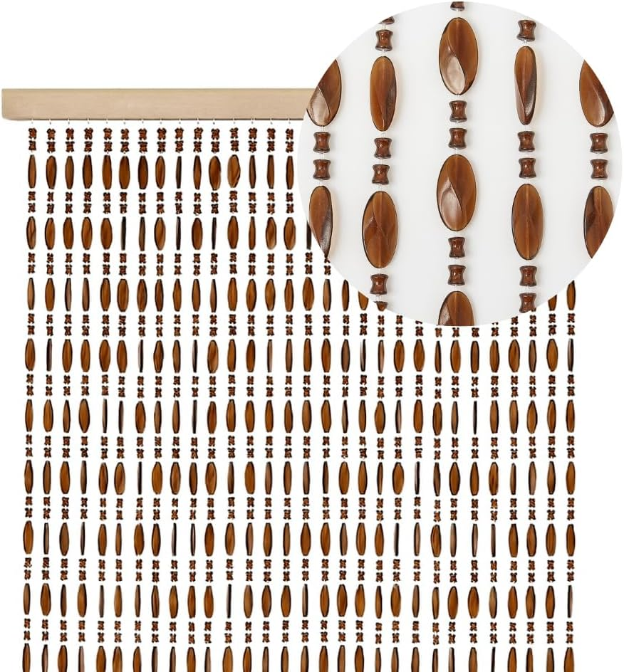 Perdea usa cu margele PVC, 90x195 cm