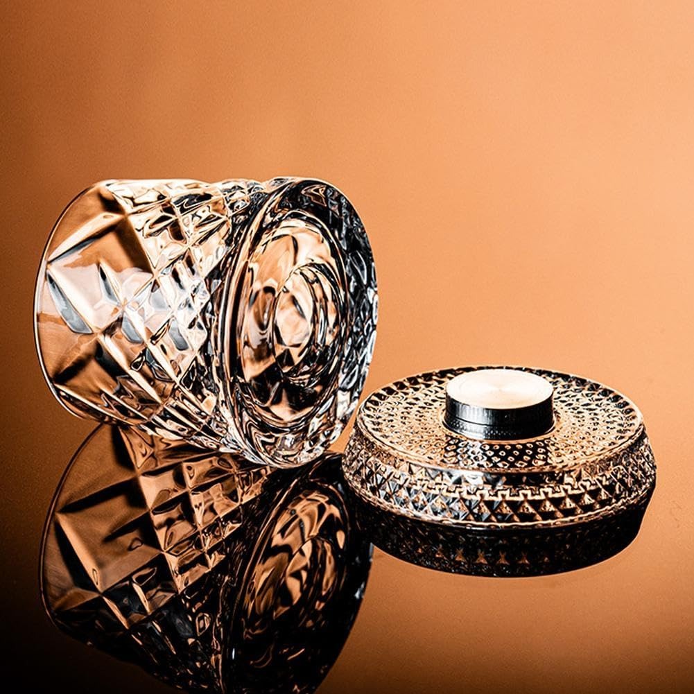 Pahar de whisky rotativ la 360 de grade , 260 ml