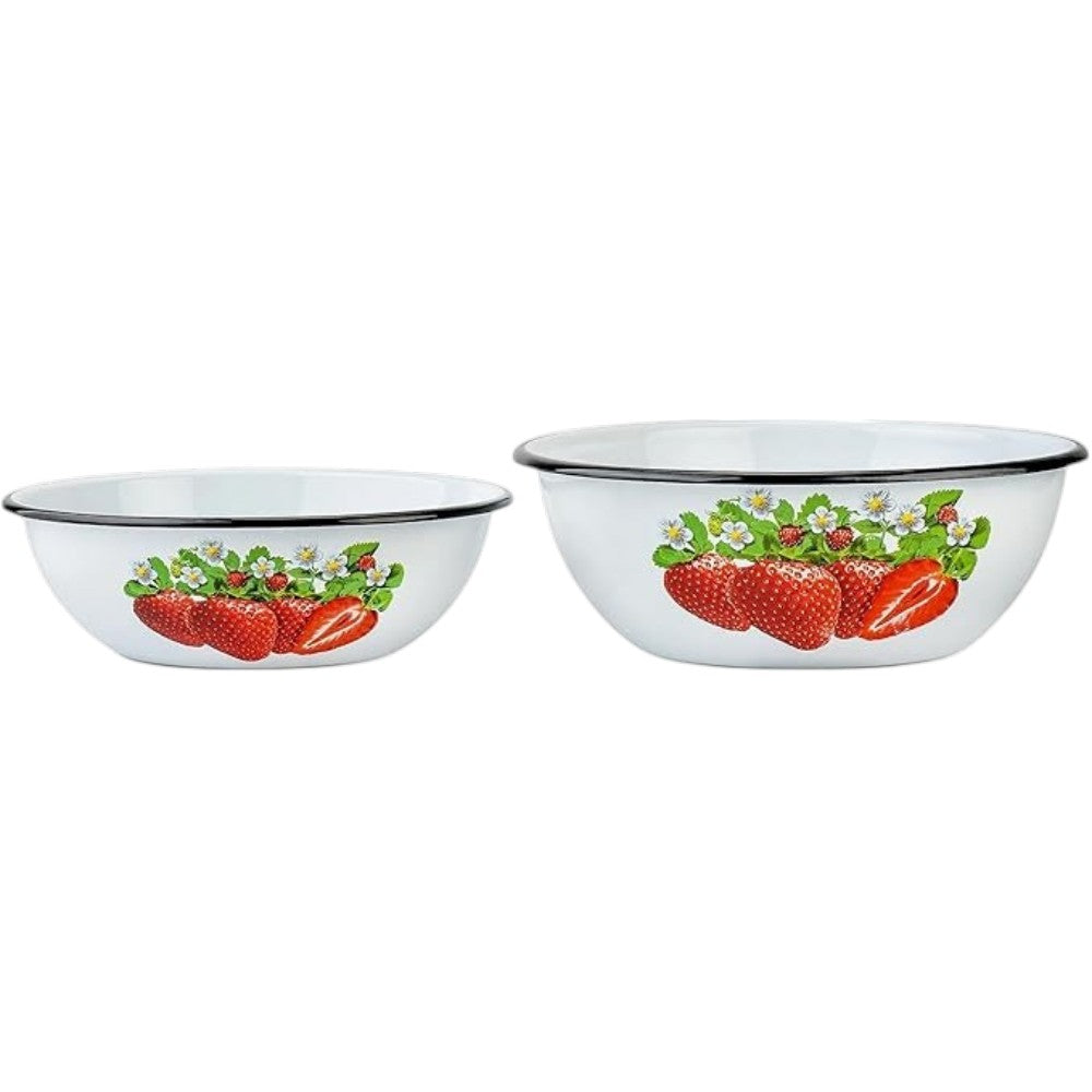 Bol/Castron Emailat cu decor , 0.6/1.5/2.5 Litri