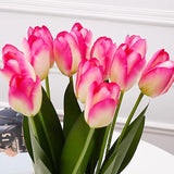 Buchet decorativ 9 Lalele artificiale,27 cm